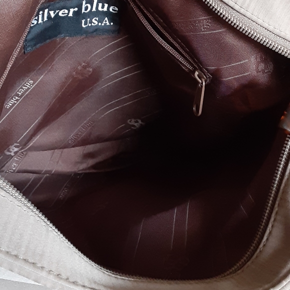 Silver blue bag with acrylic tortoise strap - Picture 4 of 6